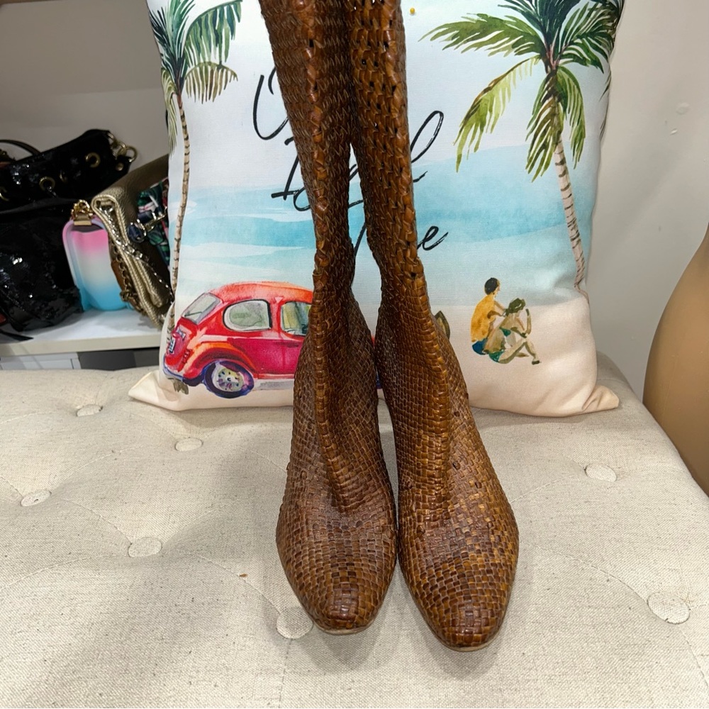 Kenneth Cole Woven Wedge Boots - Picture 2 of 10